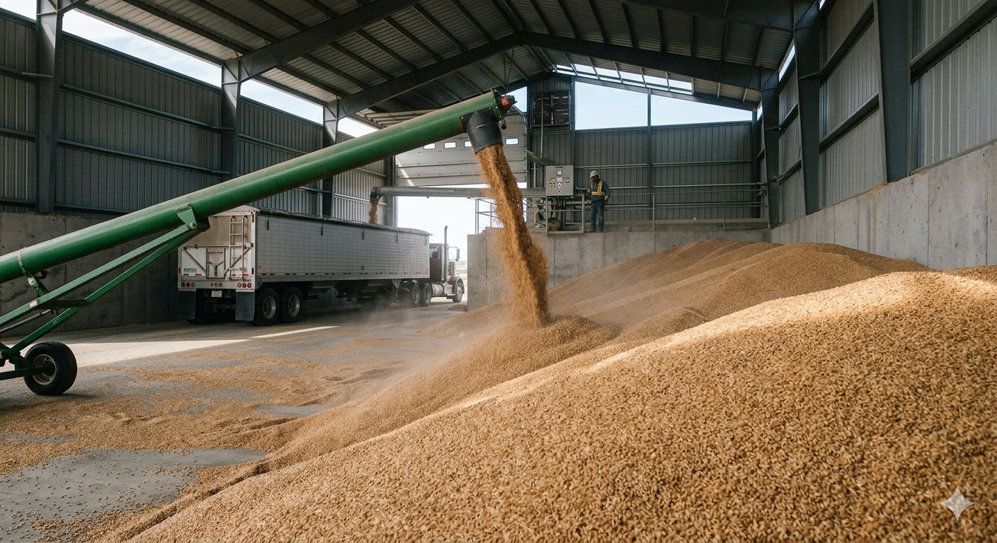 Wheat kernels, illustrating bulk wheat sourcing and quality programs